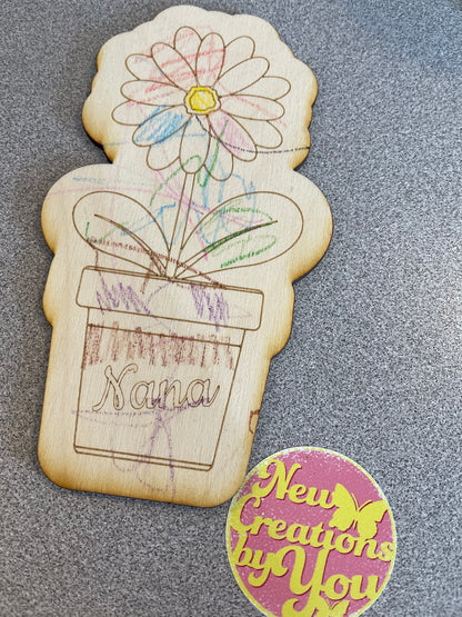 Kit de maceta para mamá/nana: listo para pintar o colorear
