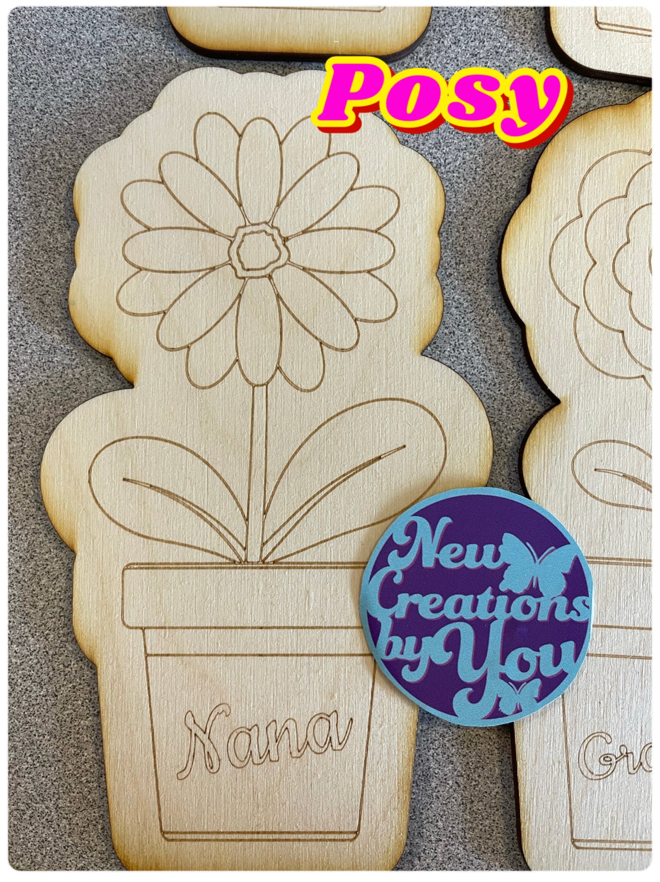 Kit de maceta para mamá/nana: listo para pintar o colorear