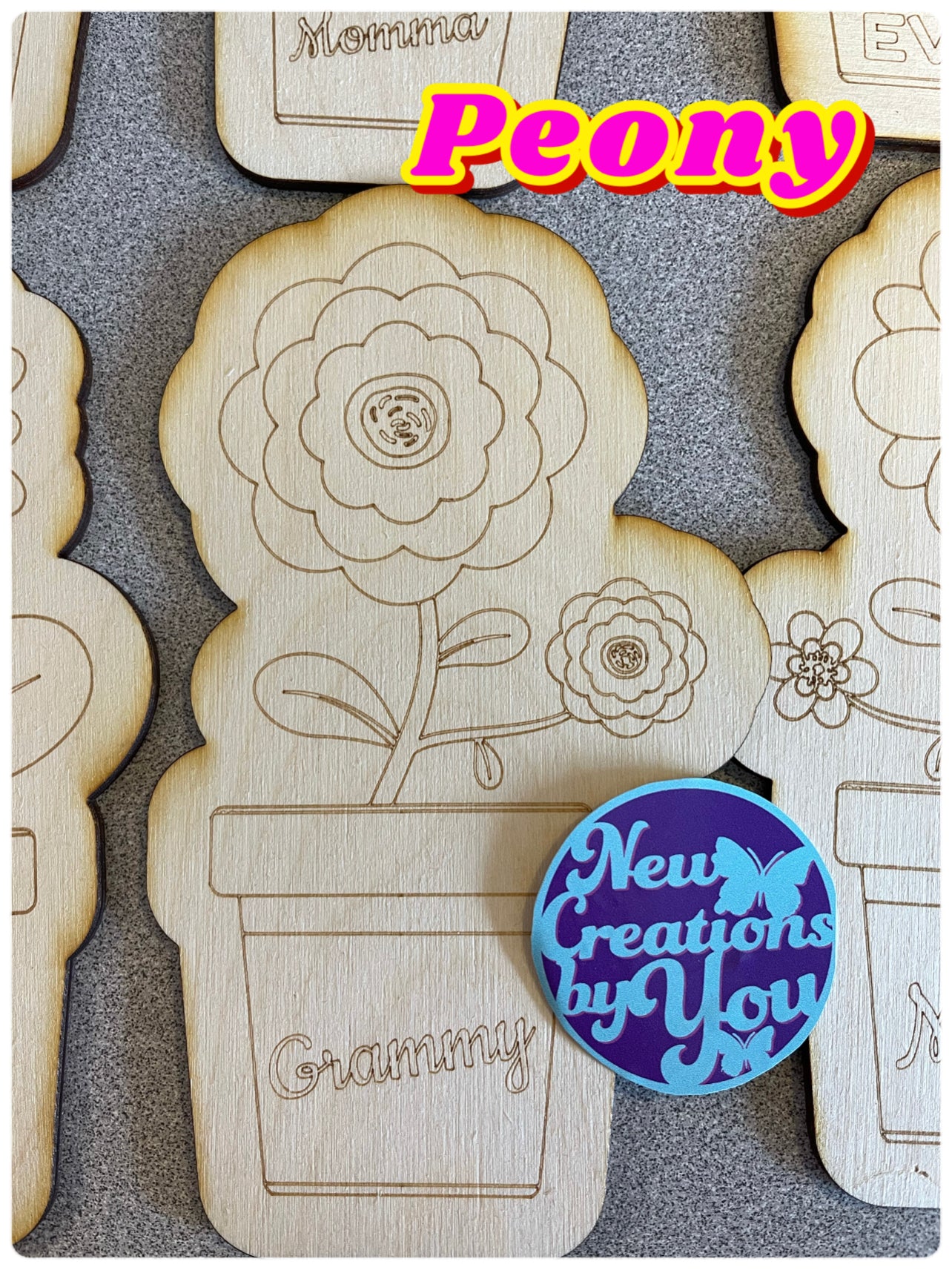 Kit de maceta para mamá/nana: listo para pintar o colorear