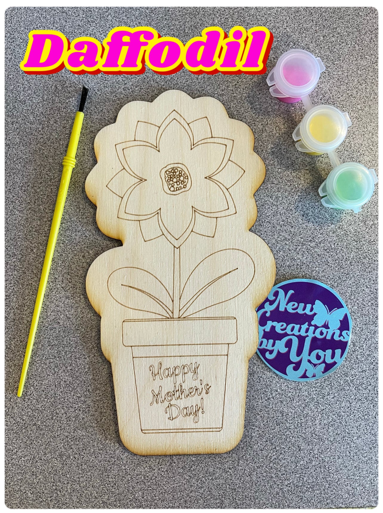 Kit de maceta para mamá/nana: listo para pintar o colorear