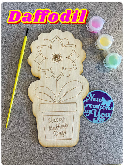 Kit de maceta para mamá/nana: listo para pintar o colorear