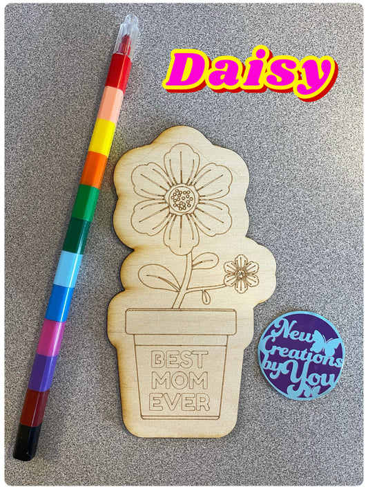 Kit de maceta para mamá/nana: listo para pintar o colorear