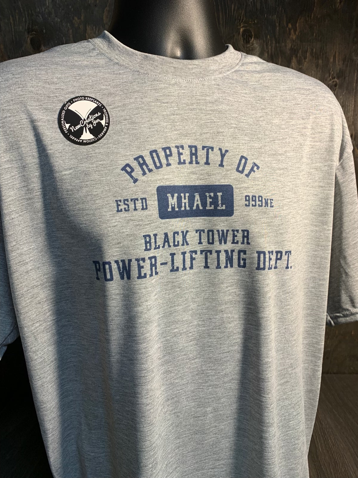 Camisetas ligeras de recuerdo inspiradas en la Rueda del Tiempo de Black Tower Power Lifting