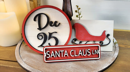 Bandeja escalonada "Santa - We Believe" - ​​Kit listo para pintar