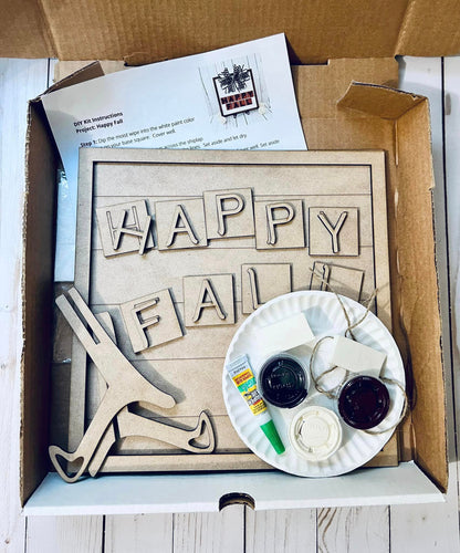 Happy Fall Sign - Ready to Paint Kit