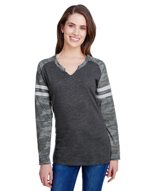 Camiseta de manga larga de jersey fino Gameday Mash-Up para mujer