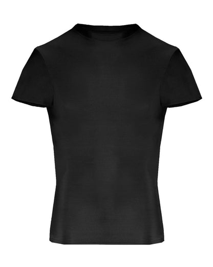 Camiseta de compresión de manga corta de poliéster y elastano para adultos CrossFit A4