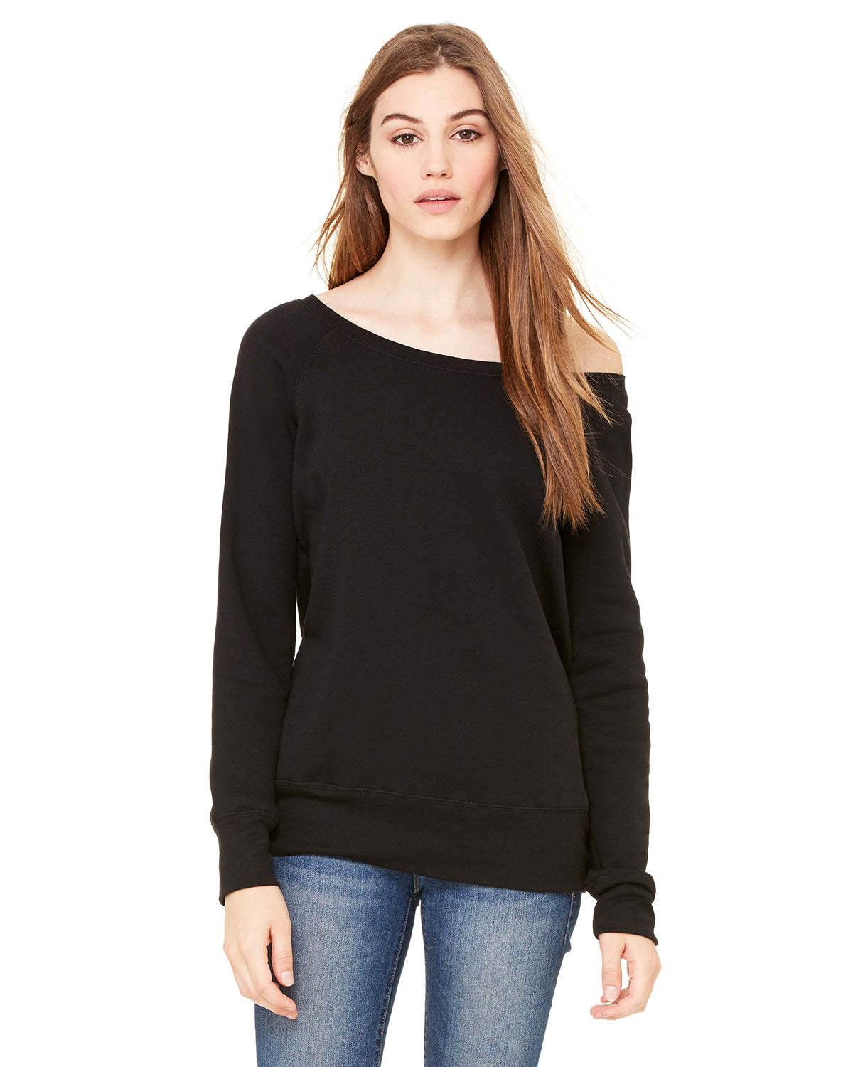 Women’s Sponge Fleece Wide Neck Sweatshirt - 7501