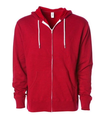 Sudadera unisex ligera, ajustada, con capucha y cremallera AFX90UNZ