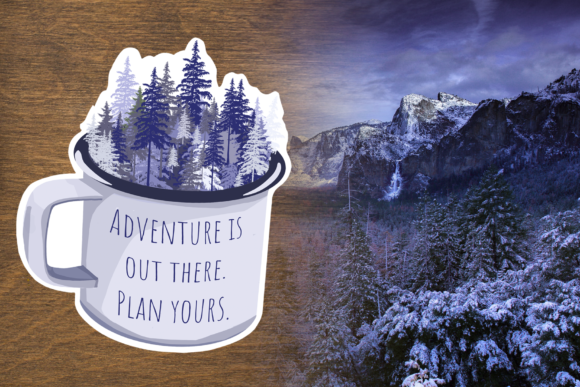 Adventure Motivational Full Color Waterproof Sticker