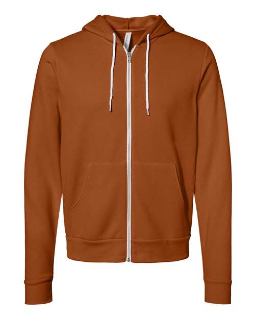 Sudadera unisex con capucha y cremallera completa de forro polar esponjoso - 3739 (SÓLIDOS)