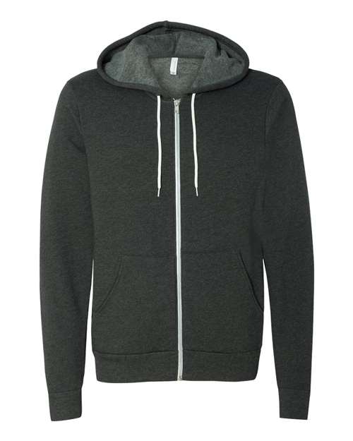 Unisex Sponge Fleece Full-Zip Hoodie - 3739 - HEATHERS