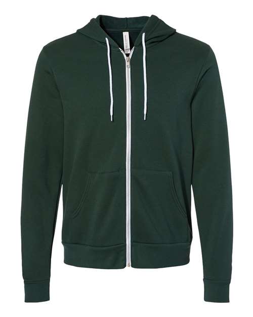 Unisex Sponge Fleece Full-Zip Hoodie - 3739 (SOLIDS)