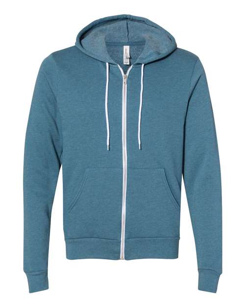 Unisex Sponge Fleece Full-Zip Hoodie - 3739 - HEATHERS