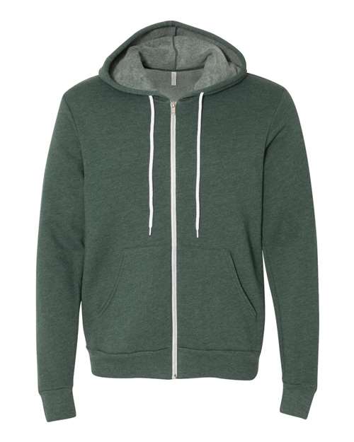 Unisex Sponge Fleece Full-Zip Hoodie - 3739 - HEATHERS