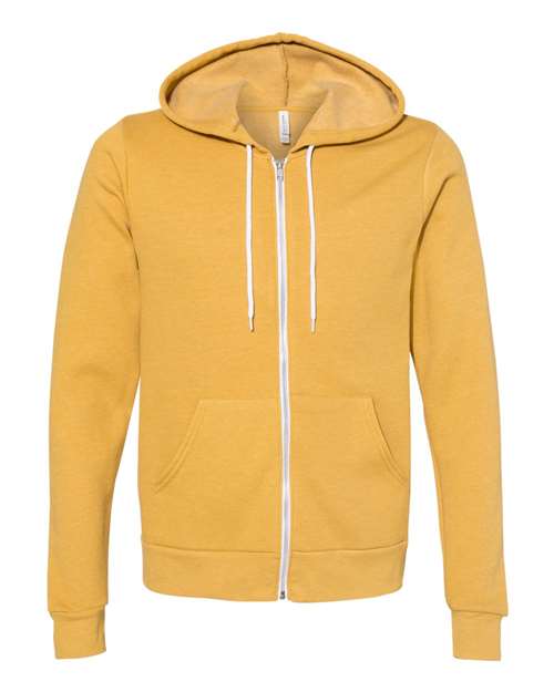 Unisex Sponge Fleece Full-Zip Hoodie - 3739 - HEATHERS