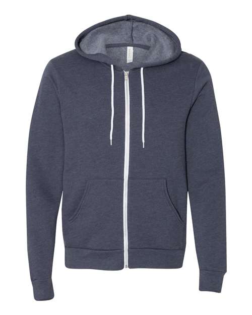 Unisex Sponge Fleece Full-Zip Hoodie - 3739 - HEATHERS