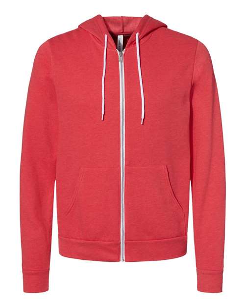 Unisex Sponge Fleece Full-Zip Hoodie - 3739 - HEATHERS