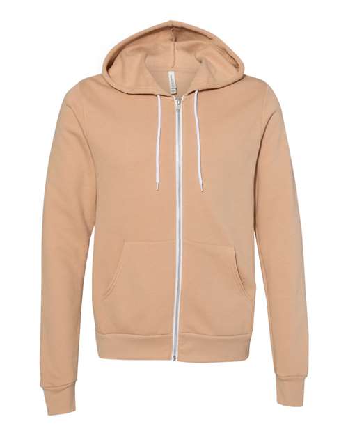 Unisex Sponge Fleece Full-Zip Hoodie - 3739 - HEATHERS