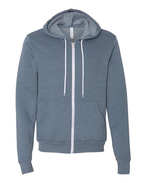 Unisex Sponge Fleece Full-Zip Hoodie - 3739 - HEATHERS