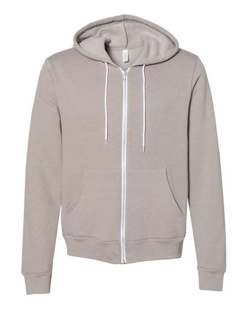 Unisex Sponge Fleece Full-Zip Hoodie - 3739 - HEATHERS