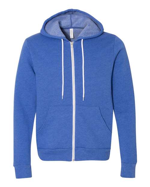 Unisex Sponge Fleece Full-Zip Hoodie - 3739 - HEATHERS