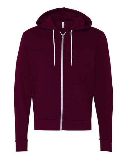 Sudadera unisex con capucha y cremallera completa de forro polar esponjoso - 3739 (SÓLIDOS)