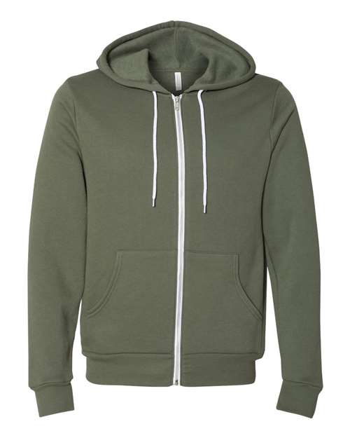 BellaCanvas Unisex Sponge Fleece Full-Zip Hoodie - 3739 (SOLIDS)