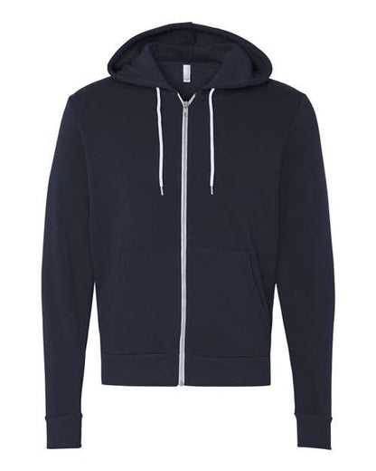 Sudadera unisex con capucha y cremallera completa de forro polar esponjoso - 3739 (SÓLIDOS)