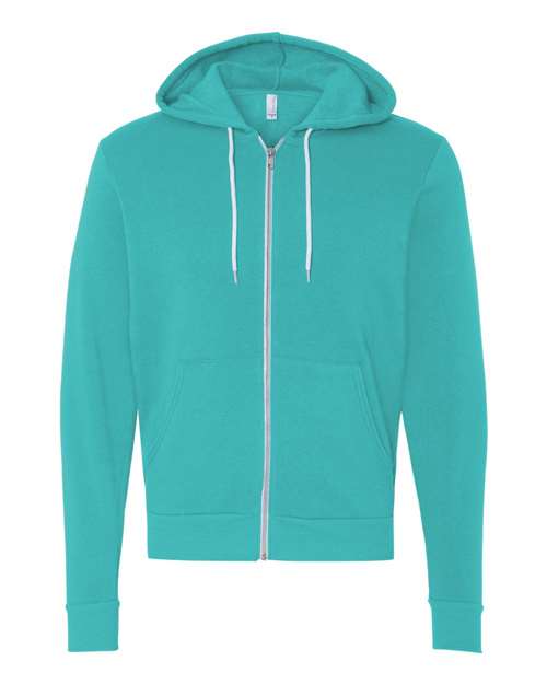 Sudadera unisex con capucha y cremallera completa de forro polar esponjoso - 3739 (SÓLIDOS)
