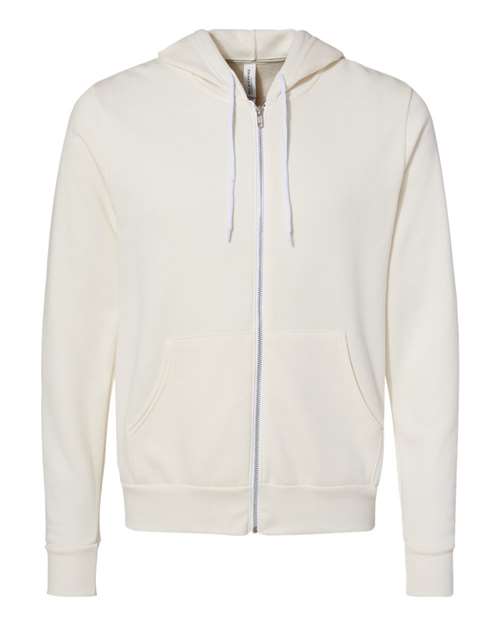 Sudadera unisex con capucha y cremallera completa de forro polar esponjoso - 3739 (SÓLIDOS)