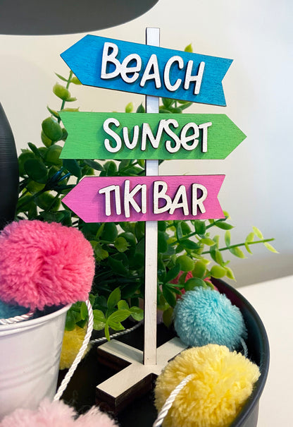 Paquete de bandejas escalonadas para relajarse en la playa