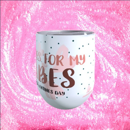 Vaso de vino "Burbujas para mis bebés" - Acero inoxidable