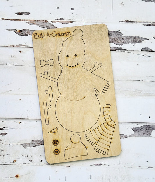 Muñeco de nieve desplegable: kit para pintar para niños