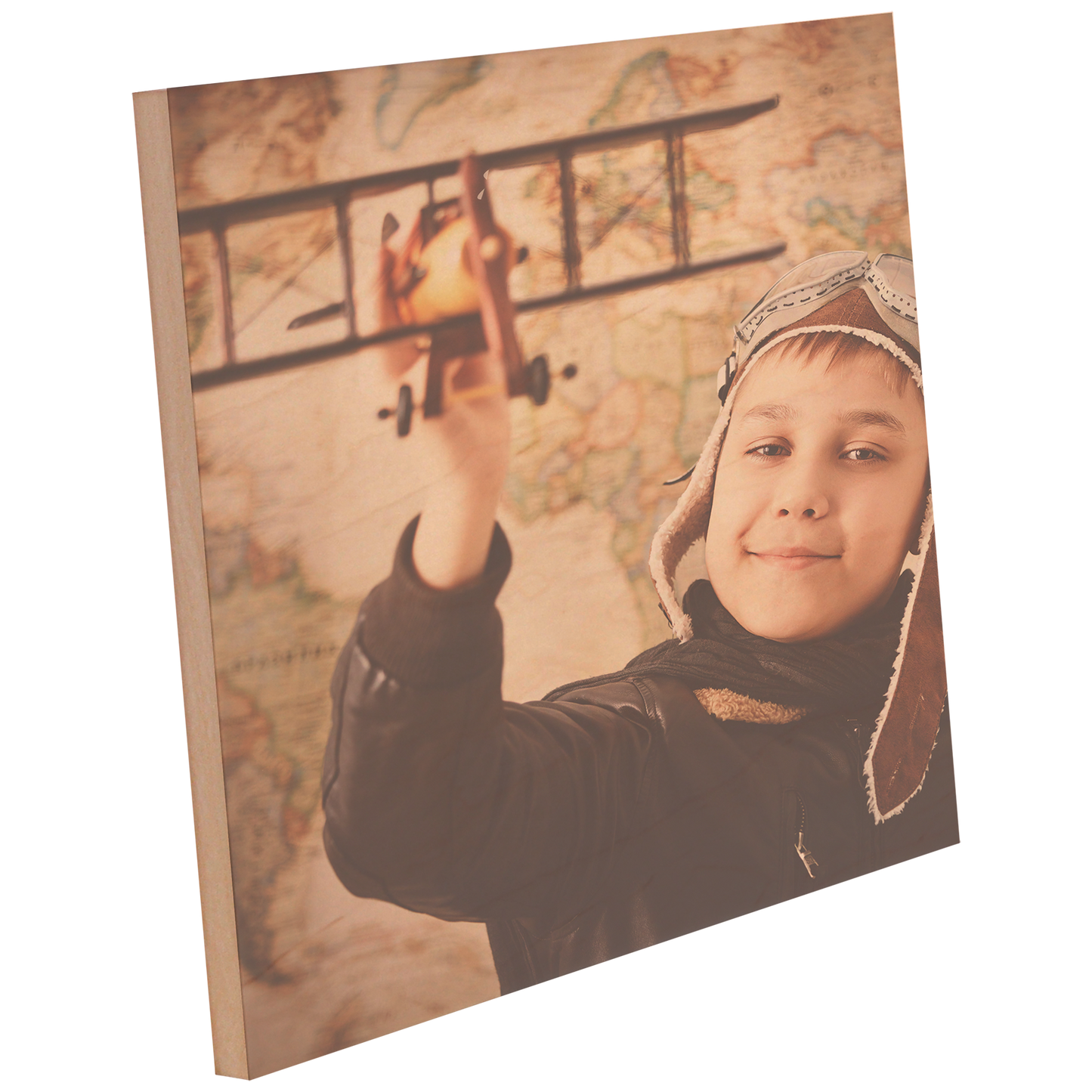 ChromaLuxe Wood Photo Panel with Black Bevel Edge