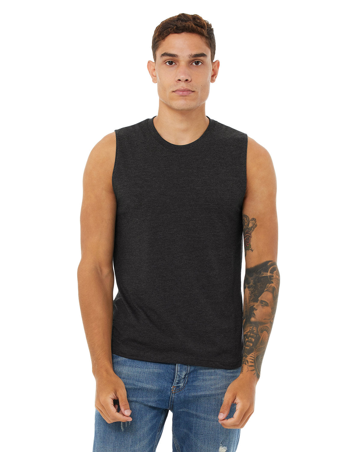 Camiseta sin mangas unisex con músculos