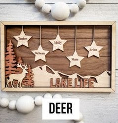 Hanging Stars Frame Sign - Personalized & Finished