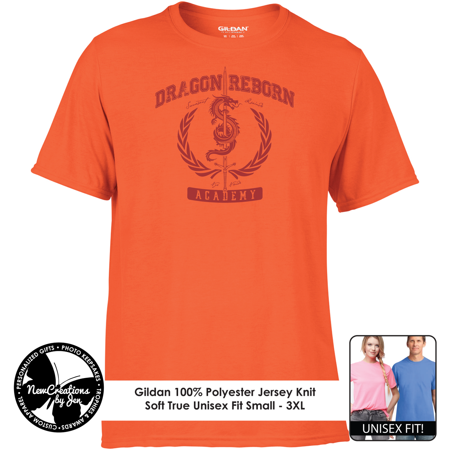 Dragon Reborn Academy - Camisetas ligeras de recuerdo inspiradas en La Rueda del Tiempo