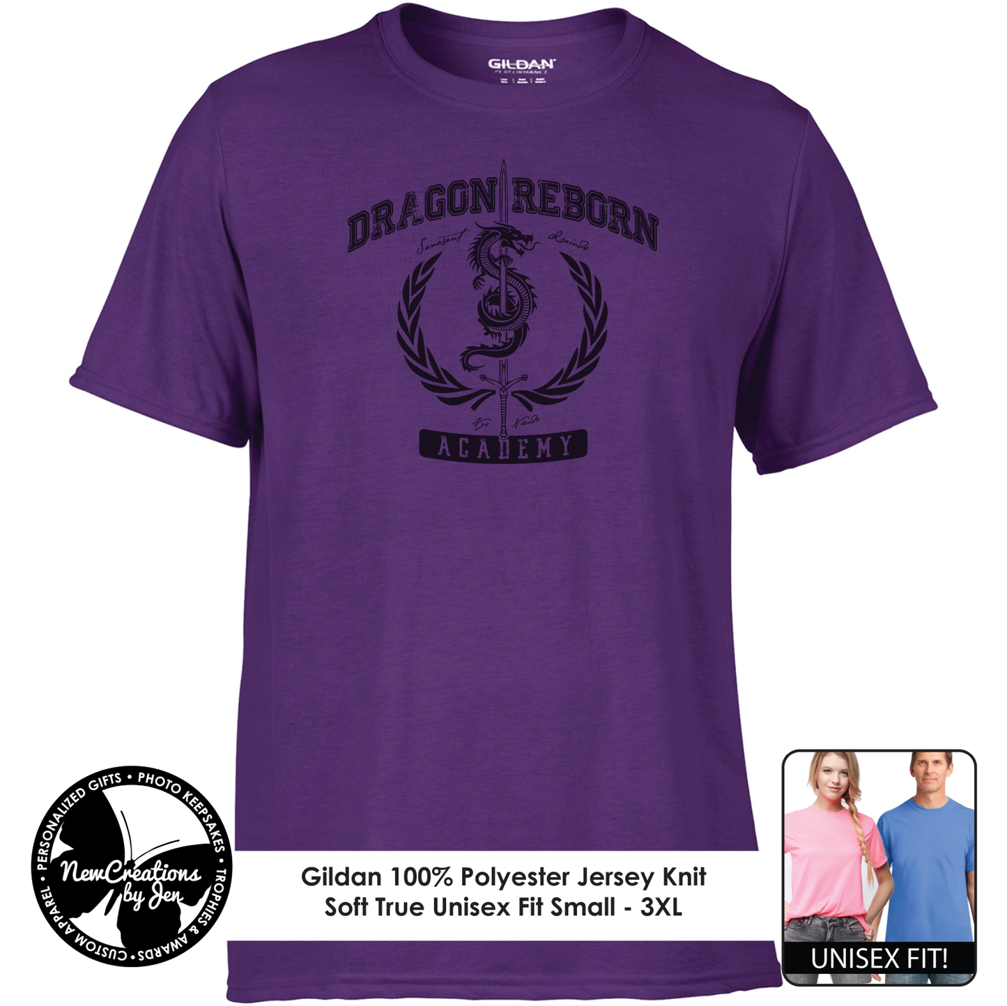 Dragon Reborn Academy - Camisetas ligeras de recuerdo inspiradas en La Rueda del Tiempo