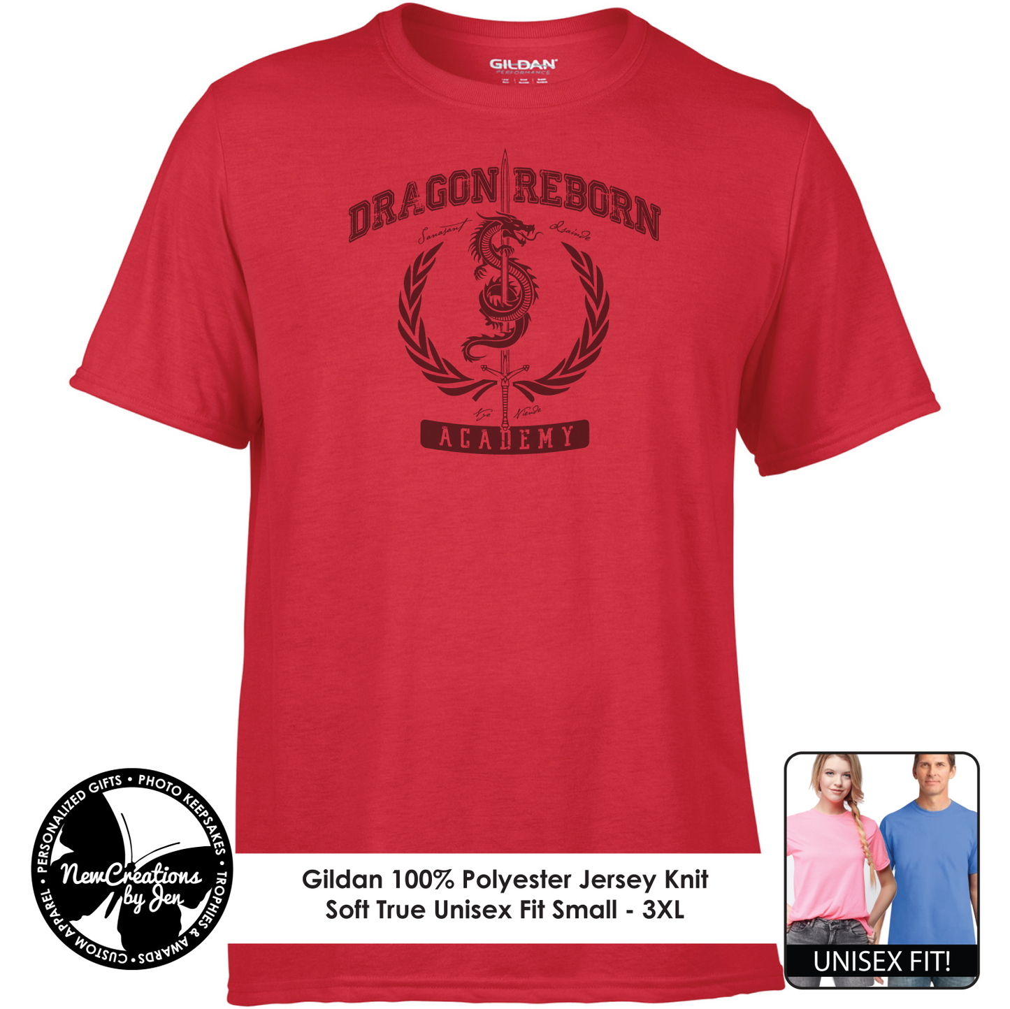 Dragon Reborn Academy - Camisetas ligeras de recuerdo inspiradas en La Rueda del Tiempo
