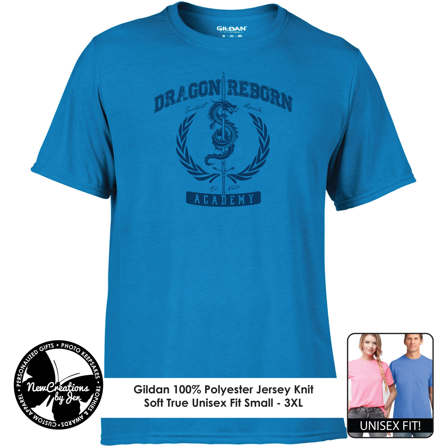 Dragon Reborn Academy - Camisetas ligeras de recuerdo inspiradas en La Rueda del Tiempo
