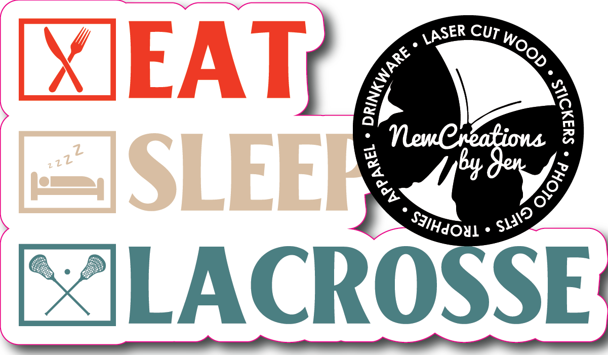 Lacrosse Waterproof Stickers