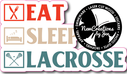 Lacrosse Waterproof Stickers