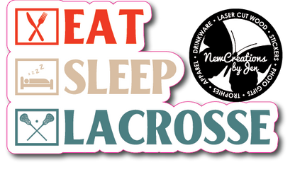 Lacrosse Waterproof Stickers