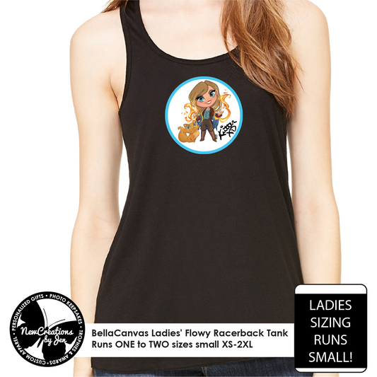 Camiseta de tirantes holgada con espalda nadadora Kritter XD para mujer B8800