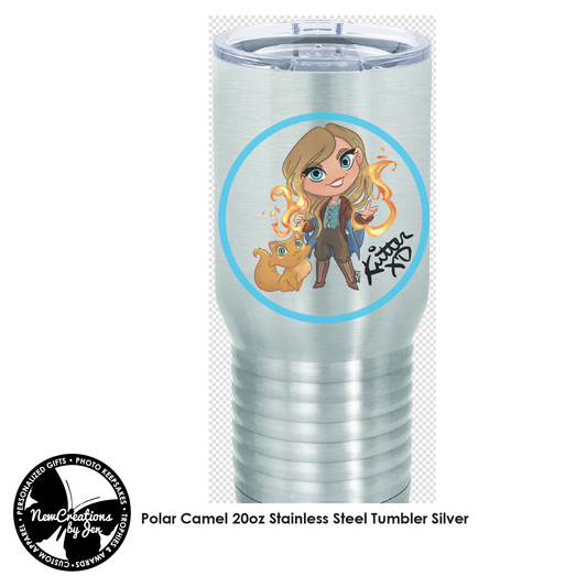 Kritter XD - Vaso de acero inoxidable color camello polar de 20 oz