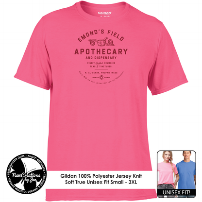 Camisetas ligeras de recuerdo inspiradas en La Rueda del Tiempo de Emond's Field Apothecary