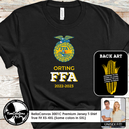 FFA member tshirt back -  FFA member tshirt back