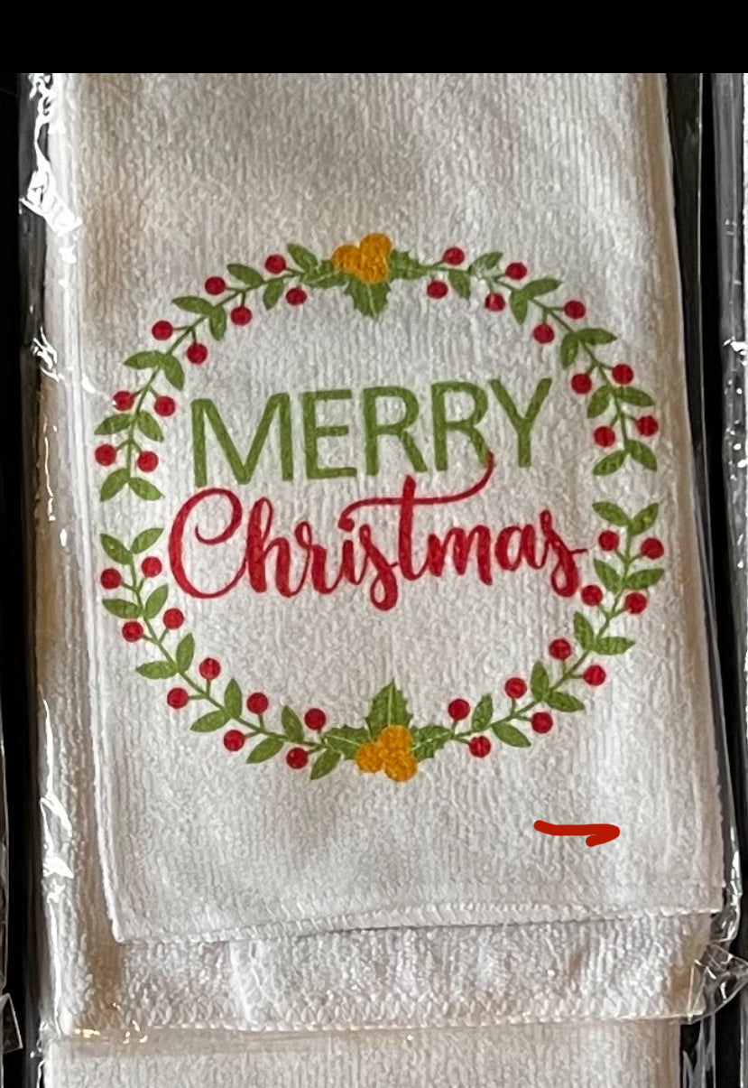 Toallas de cocina navideñas en liquidación