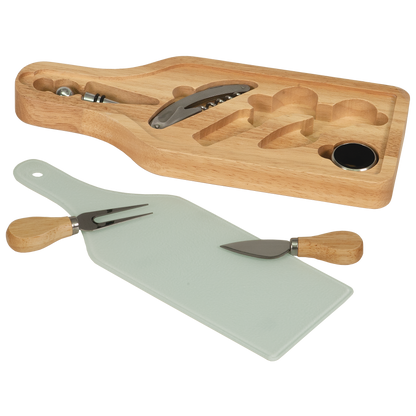 Wine and Cheese 6-Piece Set 13 1/2" x 5 1/2"